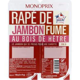 MONOPRIX Râpé De Jambon Fumé Au Bois De Hêtre 150g
