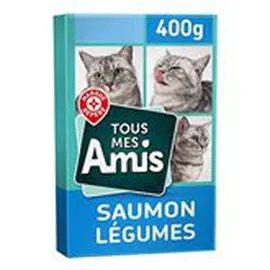 MARQUE REPÈRE, LYCAT Croquettes chat Saumon thon lég.verts 400g