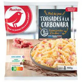 AUCHAN Torsades à la carbonara 900g