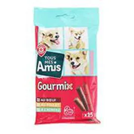 MARQUE REPÈRE, TOUS MES AMIS Friandises pour chien Assortiment sticks - x15 126g