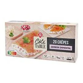 MARQUE REPÈRE, CÔTÉ TABLE Crêpes Jambon fromage x20 1kg