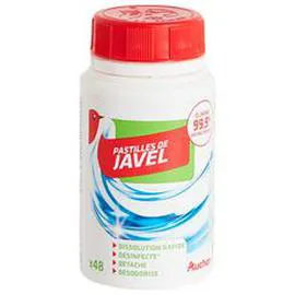 AUCHAN Pastilles de javel x48