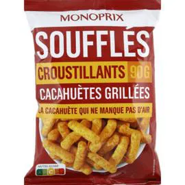 MONOPRIX Soufflés croustillants cacahuètes grillées 90g