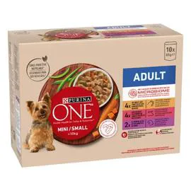 PURINA, ONE Pâtée pour chien de petite taille (1) boeuf poulet agneau Mini 850g