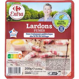 CARREFOUR EXTRA Lardons fumés 2x100g