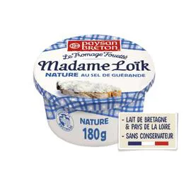 PAYSAN BRETON, MADAME LOÏK Fromage à Tartiner Nature Au Sel de Guérande 180g
