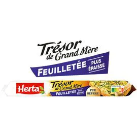 HERTA Pâte à tarte feuilletée pur beurre Trésor de grand-mère 280g