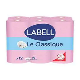 LABELL Papier toilette rose Le Classique x12