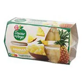MARQUE REPÈRE, DOUCEUR DU VERGER Fruits au sirop Douceur Verger Ananas 4x120g