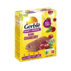 GERBLÉ Barres diététiques cranberry 150g