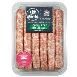 CARREFOUR LE MARCHÉ Chipolatas supérieures aux herbes 330g