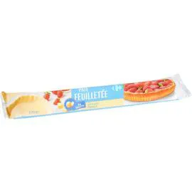 CARREFOUR Pâte feuilletée au beurre 230g