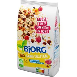 BJORG Céréales bio aux fruits secs, sans gluten 375g