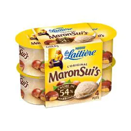 NESTLÉ, LA LAITIÈRE Mousse Maronsui's Crème de marrons 4x68,8g