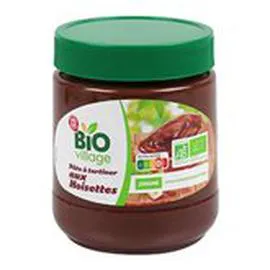 MARQUE REPÈRE, BIO VILLAGE Pâte à tartiner Aux noisette 600g