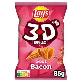 LAY'S, 3D's Biscuits apéritifs saveur bacon 85g