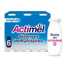 DANONE, ACTIMEL Yaourt à boire nature 6x100g