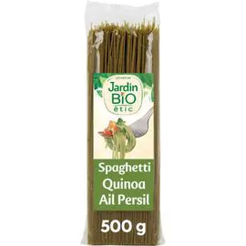 LÉA NATURE, JARDIN BIO ÉTIC Pâtes spaghetti colorées quinoa persil ail Bio 500g