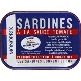 MONOPRIX Sardines à la sauce tomate 75g