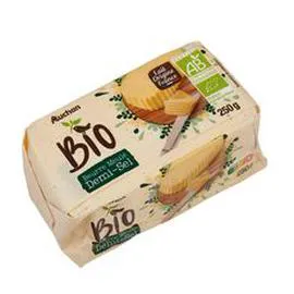 AUCHAN BIO Beurre moulé demi-sel 250g