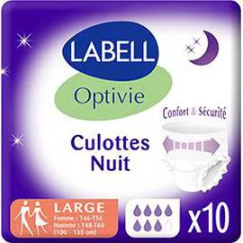 LABELL Optivie - Culottes nuit Large x10