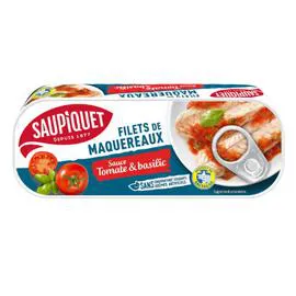 SAUPIQUET Filets de maquereaux tomate & basilic 169g