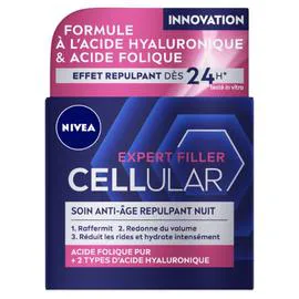NIVEA Soin Visage De Nuit Anti-Âge Repulpant Expert Filler Cellular 50ml