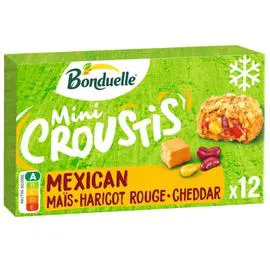 BONDUELLE Croustis Mini Mexican Maïs Haricot Rouge Cheddar 240g