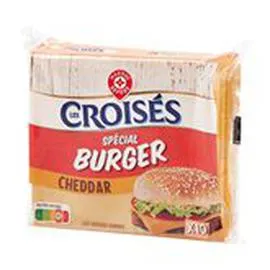 MARQUE REPÈRE, LES CROISÉS Fromage Au Cheddar - Pour hamburger x10 x10