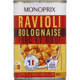 MONOPRIX Ravioli bolognaise porc et boeuf 400g