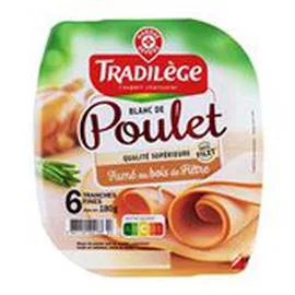 MARQUE REPÈRE, TRADILÈGE Blanc poulet fumé 6 Tranches 180g