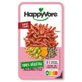 HAPPYVORE Allumettes Végétales et Gourmandes Goût Fumé 120g