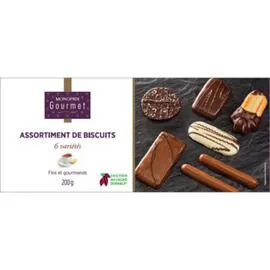MONOPRIX GOURMET Assortiments de biscuits 6 variétés 200g