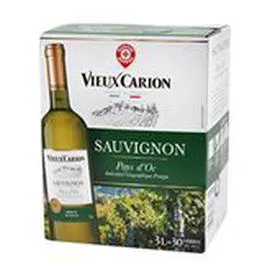 MARQUE REPÈRE, VIEUX CARION Vin blanc Pays d'Oc Sauvignon IGP 3l