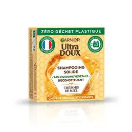 GARNIER, ULTRA DOUX Shampoing solide trésor de miel 60g