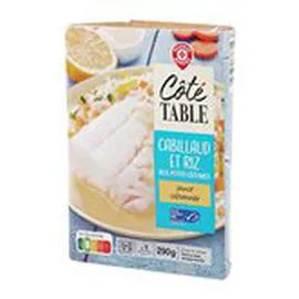 MARQUE REPÈRE, CÔTÉ TABLE Cabillaud citron Riz 290g