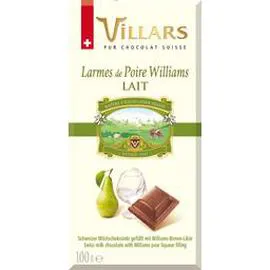 VILLARS Tablette Chocolat au lait & liqueur de poire 100g
