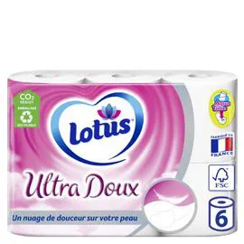 LOTUS Papier toilette ultra doux aqua tube x6