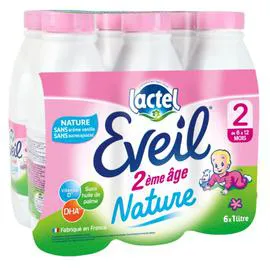 LACTEL, EVEIL Lait bébé liquide 2ème âge 6x1l