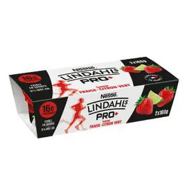 NESTLÉ, LINDAHLS PRO+ Fromage blanc protéiné framboise 0% MG 2x150g