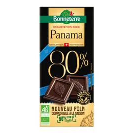 BONNETERRE Chocolat Noir Intense Du Panama 80% Cacao Bio 80g