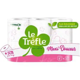 LE TRÈFLE Papier toilette Maxi douceur x6
