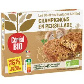 CÉRÉAL BIO Galettes boulgour et millet aux champignons Bio 2x100g