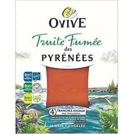 OVIVE Truite fumée Pyrénées 4 tranches 120g