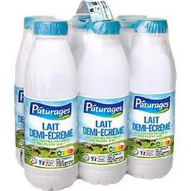 PÂTURAGES Lait demi-écrémé 6x50cl