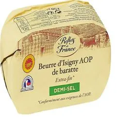 REFLETS DE FRANCE Beurre Demi-sel Extra fin de Baratte AOP d'Isigny 250g