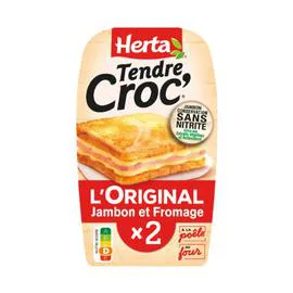 HERTA Croque-Monsieur jambon fromage conservation sans nitrite 200g