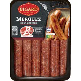 BIGARD Merguez boeuf et mouton Label Rouge 330g