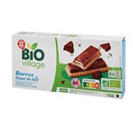 MARQUE REPÈRE, BIO VILLAGE Barre choco fourrée lait 125g