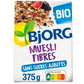 BJORG Céréales muesli fibres son de blé bio 375g
